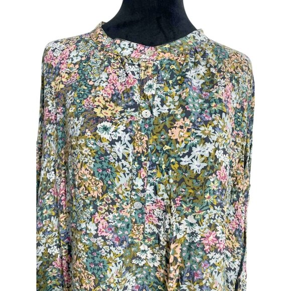 J. Jill Size 3X Top Blouse Plus Sized Floral Tunic Long Sleeve - Picture 2 of 9